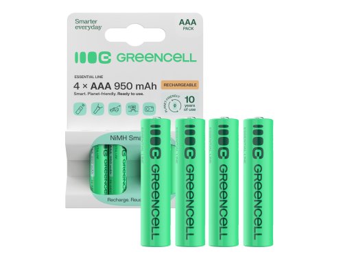 4x baterii reîncărcabile AAA R3 950mAh Ni-MH Acumulatori Green Cell
