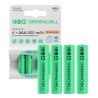 4x baterii reîncărcabile AAA R3 800mAh Ni-MH Acumulatori Green Cell