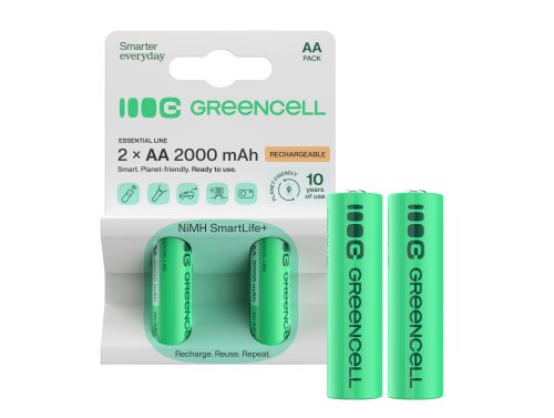 2x baterii reîncărcabile AA R6 2000mAh Ni-MH Acumulatori Green Cell