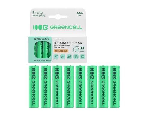 8x baterii reîncărcabile AAA R3 950mAh Ni-MH Acumulatori Green Cell