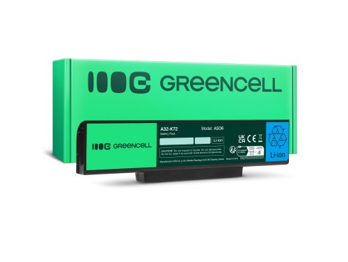 Baterie Green Cell A32-K72 pentru Asus K72 K72D K72F K72J K73S K73SV X73S X77 N71 N71J N71V N73 N73J N73S N73SV