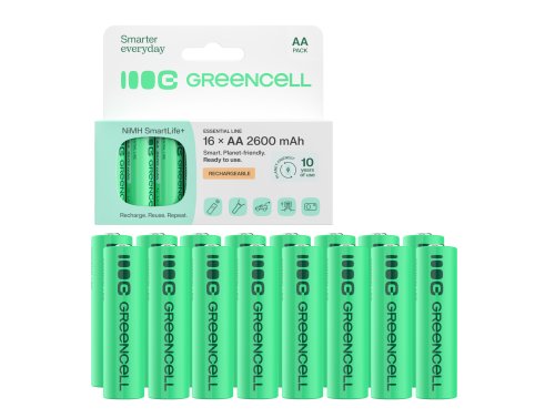 16x baterii reîncărcabile AA R6 2600mAh Ni-MH Acumulatori Green Cell